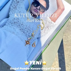 Kutup Yıldızı Harf Doğal Aşk Taşı Kolye | 925 Gümüş Kutup Yıldızı Harf Doğal Aşk Taşı Kolye | 925 Gümüş