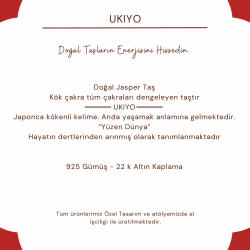 UKIYO Doğal Jasper Sevgi ve Özgüven Taşı  Kolye | 925 Gümüş