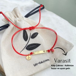 Doğal Varasit Taş 777 Kalp Detay Bileklik | 925 Gümüş