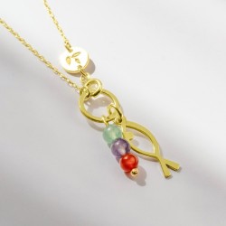 Balık & Güneş Pozitif Enerji Huzur ve Şans Kolye | 925 Gümüş Balık & Güneş Pozitif Enerji Huzur ve Şans Kolye | 925 Gümüş