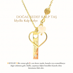 IDYLLİC Kalp Doğal Sedef Mutluluk Taşı Kolye | 925 Gümüş