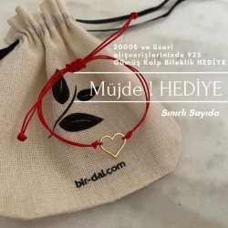 2000TL ve üzeri alışverişlerinizde 925 Gümüş Kalp Bileklik HEDİYE