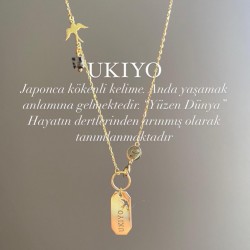 UKIYO Doğal Jasper Sevgi ve Özgüven Taşı  Kolye | 925 Gümüş