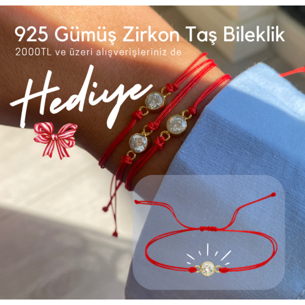 2000TL ve üzeri alışverişlerinizde 925 Gümüş Zirkon Taş Bileklik HEDİYE 2000TL ve üzeri alışverişlerinizde 925 Gümüş Zirkon Taş Bileklik HEDİYE
