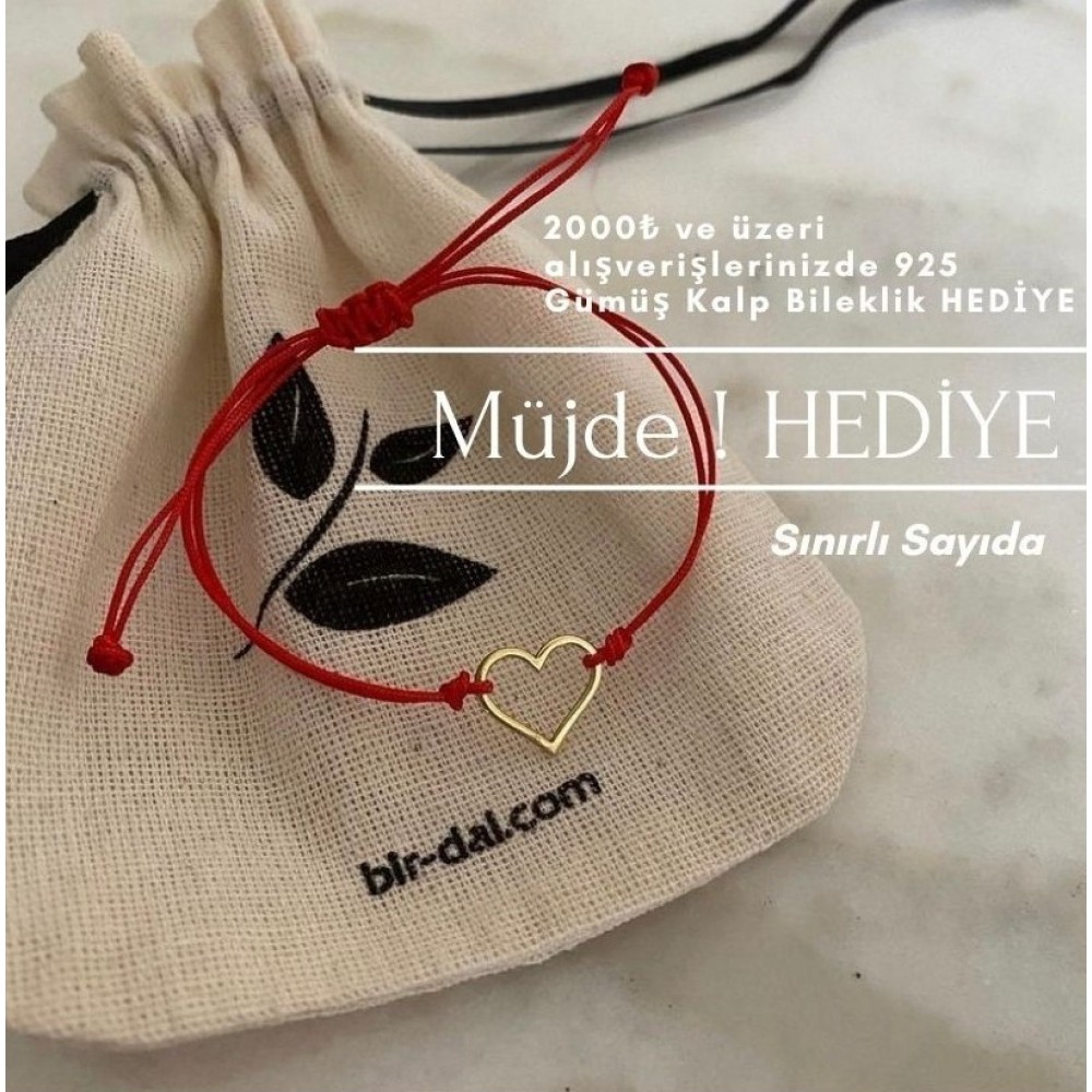 3500TL ve üzeri alışverişlerinizde 925 Gümüş Kalp Bileklik HEDİYE